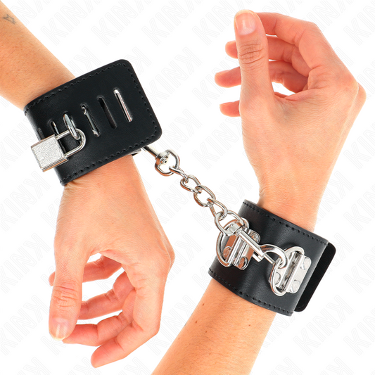 KINK - REPOSAMUÑECAS MULTIPOSICIÓN CON CIERRE DE CANDADO NEGRO AJUSTABLE 16-23 CM X 5,5 CM