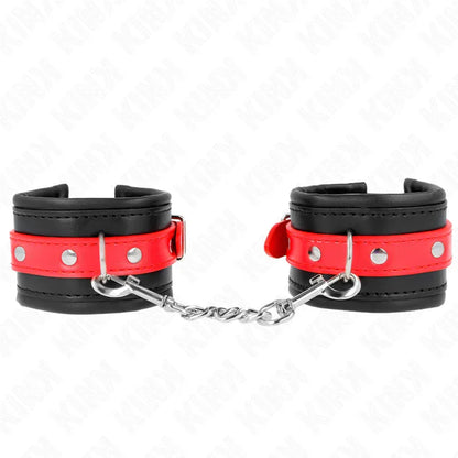 Kink – Appui Poignets Noir avec Ceinture Rouge Ajustable 17 28 cm X 6 cm