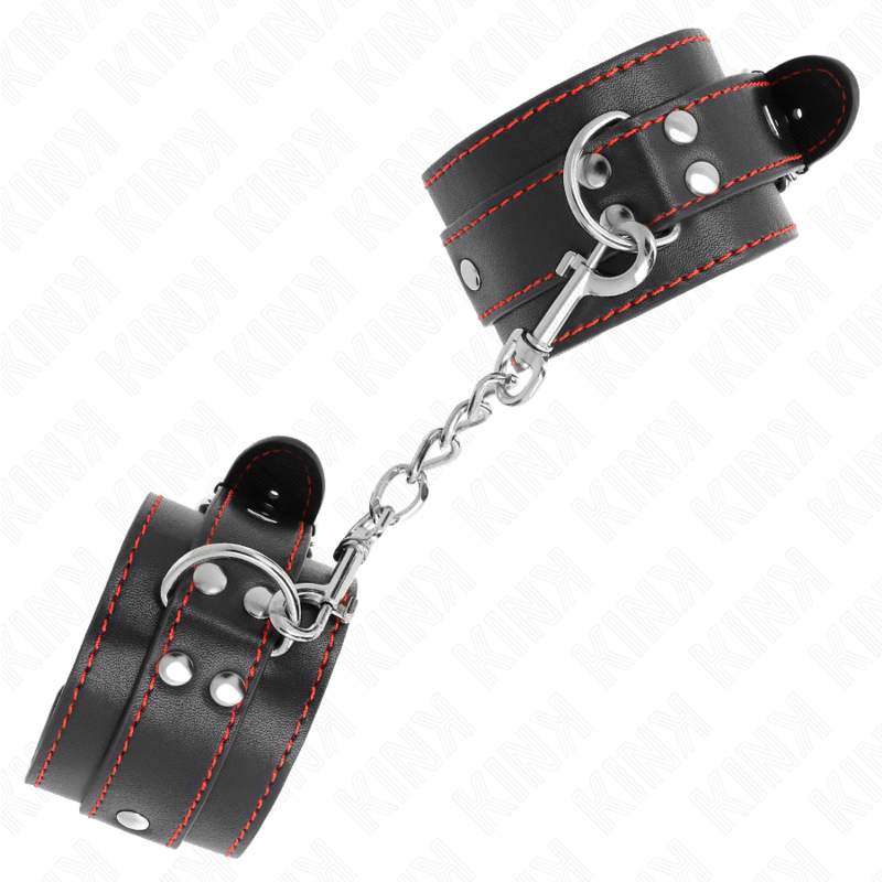 KINK - REPOSAMUÑECAS NEGRO CON FORRO ROJO AJUSTABLE 20-28 CM X 5,5 CM