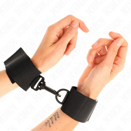 Kink – Appareils Poignets en Nylon Noir