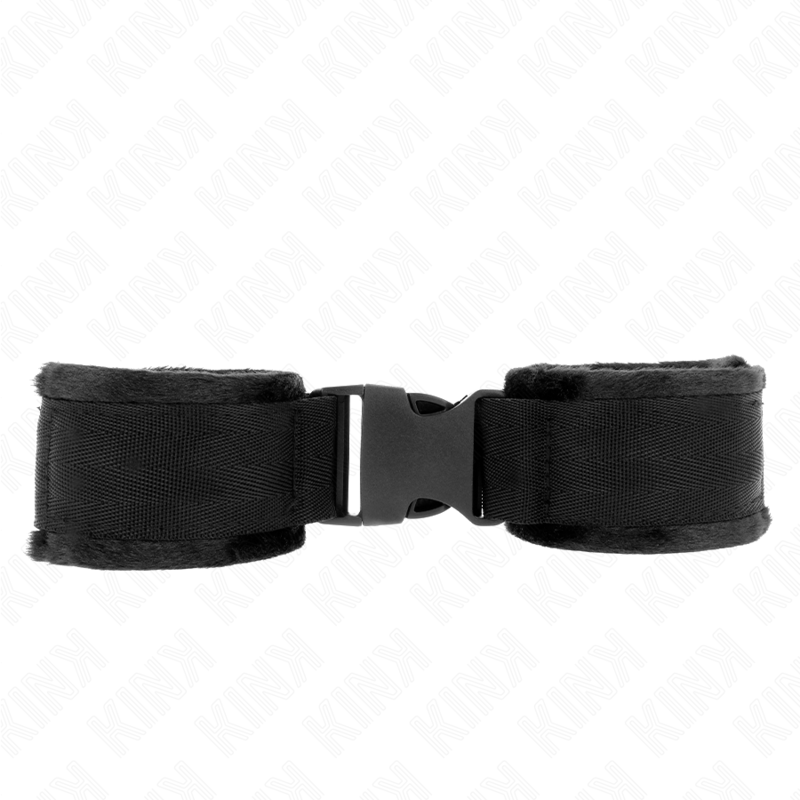 KINK - PUÑOS DE NYLON CON GANCHO Y BUCLE ROJO-NEGROS MODELO 1 AJUSTABLES 25-35 CM X 6 CM