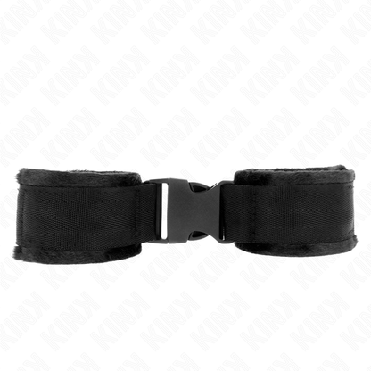 KINK - PUÑOS DE NYLON CON GANCHO Y BUCLE ROJO-NEGROS MODELO 1 AJUSTABLES 25-35 CM X 6 CM
