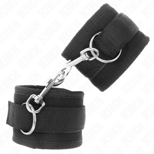 KINK - MUÑECA DE NYLON NEGRA CON GANCHO Y BUCLE, MODELO 2, AJUSTABLE 18-35 CM X 6 CM
