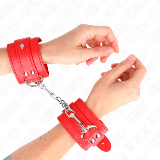 KINK - MUÑEQUERAS AJUSTABLES ROJAS INDIVIDUALES 20-23 CM X 5,5 CM