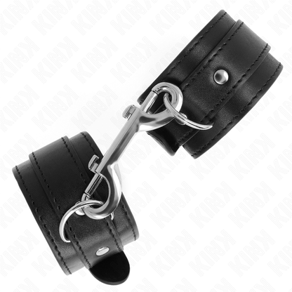 KINK - MUÑEQUERAS - REMACHES NEGROS DE UNA HILERA AJUSTABLES 17-28 CM X 5 CM