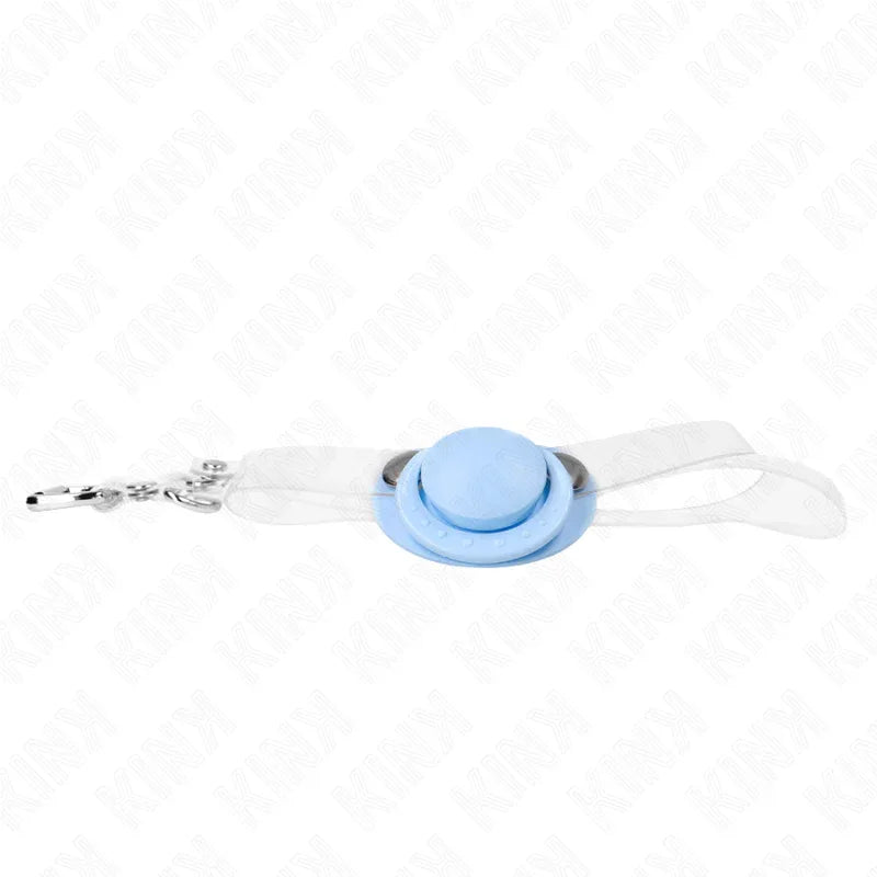 Kink – Gag en Forme de Sucette Bleu Clair 5,5 X 4 cm Ajustable 43 60 cm