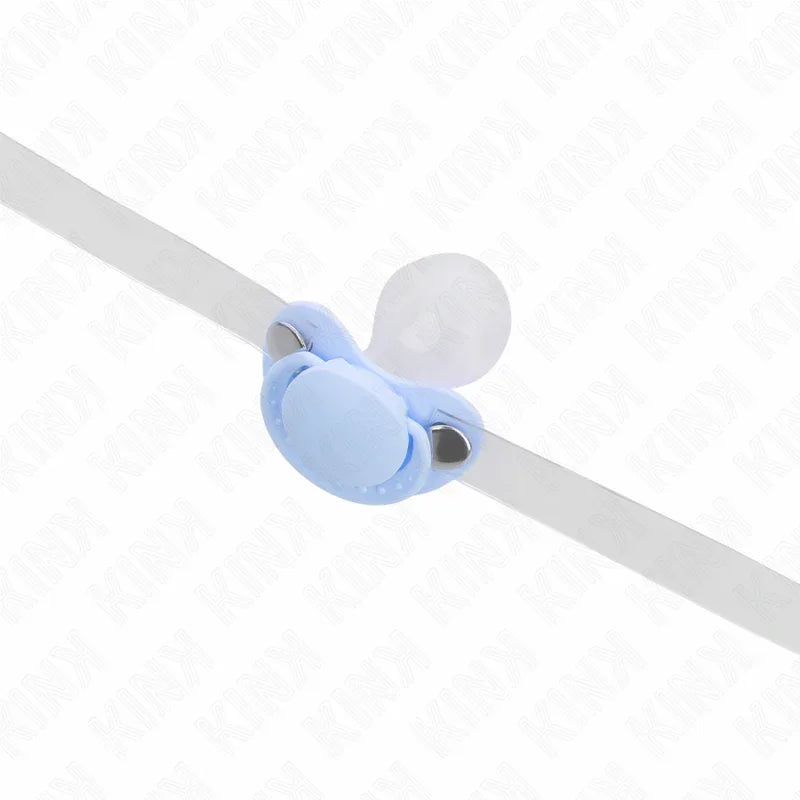Kink – Gag en Forme de Sucette Bleu Clair 5,5 X 4 cm Ajustable 43 60 cm