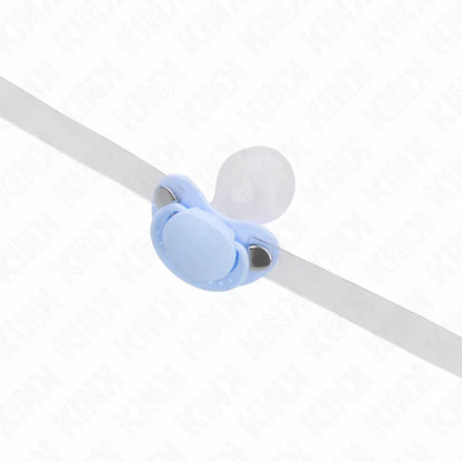 Kink – Gag en Forme de Sucette Bleu Clair 5,5 X 4 cm Ajustable 43 60 cm