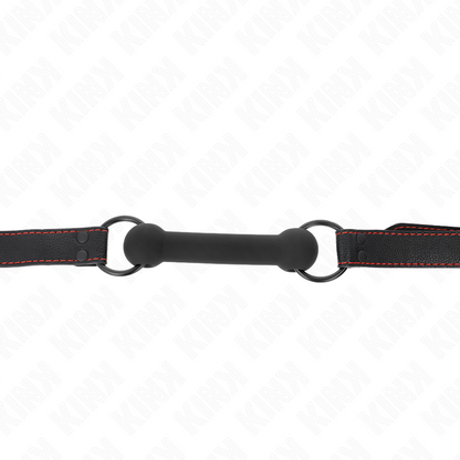 KINK - BOLSO DE HUESO CON CORREA AJUSTABLE DE CUERO NEGRO 41-57 CM
