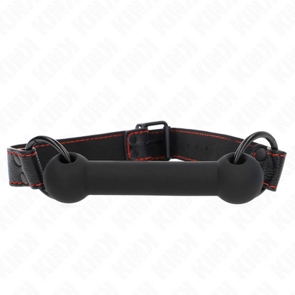 KINK - BONE BAG AVEC SANGLE IN BLACK CUIR ADJUSTABLE 41-57 CM