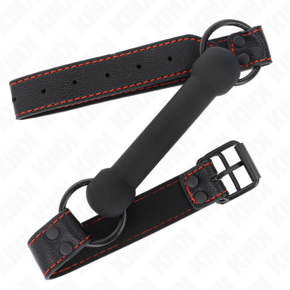 KINK - BONE BAG AVEC SANGLE IN BLACK CUIR ADJUSTABLE 41-57 CM