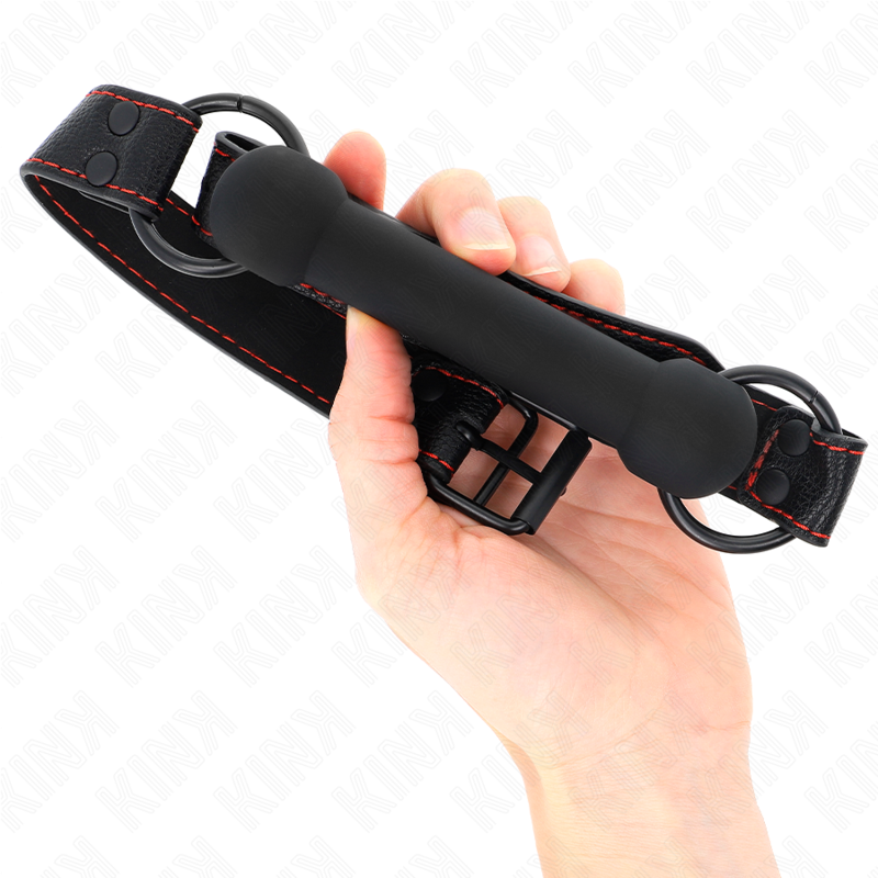 KINK - BOLSO DE HUESO CON CORREA AJUSTABLE DE CUERO NEGRO 41-57 CM
