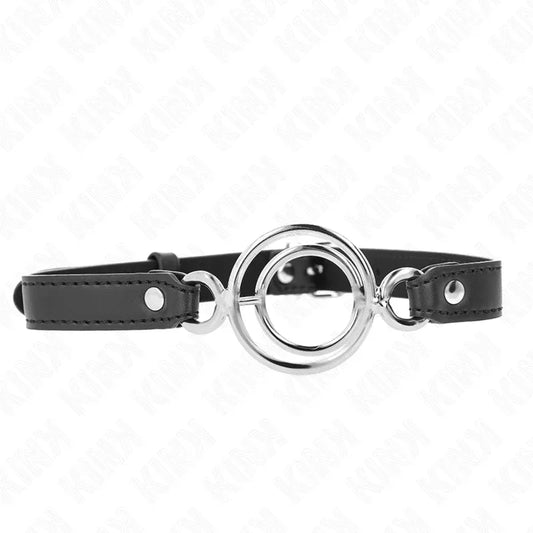 Kink – Gag avec Plusieurs O Rings 5 cm Noir 63 X 2,5 cm