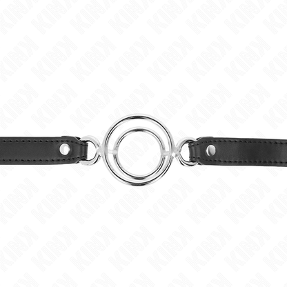KINK - GAG AVEC PLUSIEURS O-RINGS 5 CM BLACK 63 X 2.5 CM