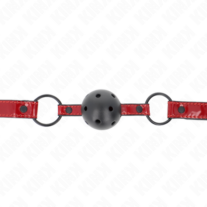 KINK - PELOTA DE CUERO BRILLANTE 4,5 CM BOLSA 63,5 X 2 CM AJUSTABLE 41 X 59 CM