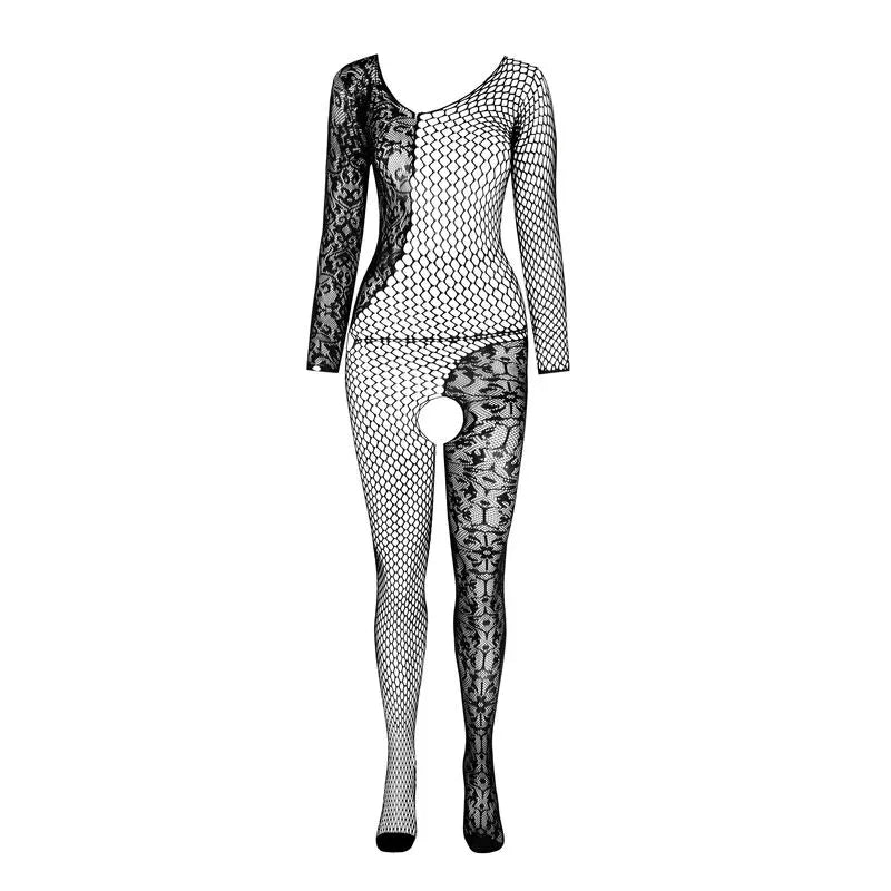 Passion – Bs 107 Bodystocking Blanc taille Unique