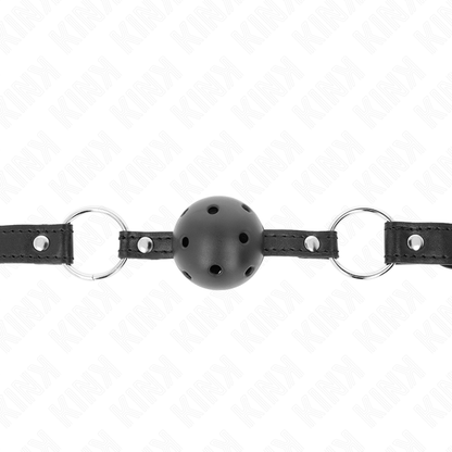 KINK - BOULE NOIRE CREUSE DURE 4.5 CM GAG MODÈLE 1 63.5 X 2 CM