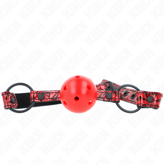 KINK - 4.5 CM DIAMOND PATTERN BALL GAG MODEL 1 64.5 CM ADJUSTABLE 42-60 CM