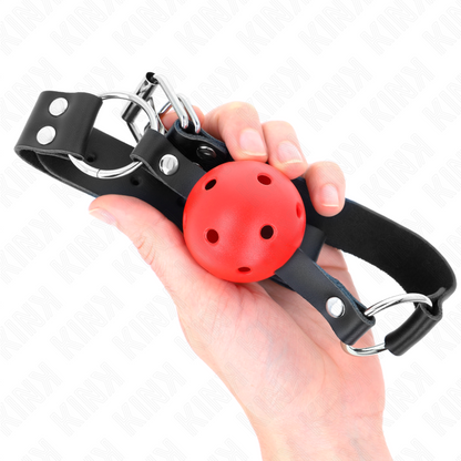 KINK - 4 CM BREATHABLE BALL BAG WITH RED DOUBLE RIVET 62.5 x 2.5 CM ADJUSTABLE 42-58 CM