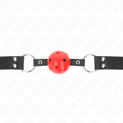 Kink – Bâton Respirant 4 cm avec Double Rivet Cuir 62,5 X 2,5 cm Réglable 42 58 cm