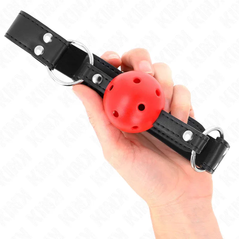 Kink – Bâton Respirant 4 cm avec Double Rivet Cuir 62,5 X 2,5 cm Réglable 42 58 cm