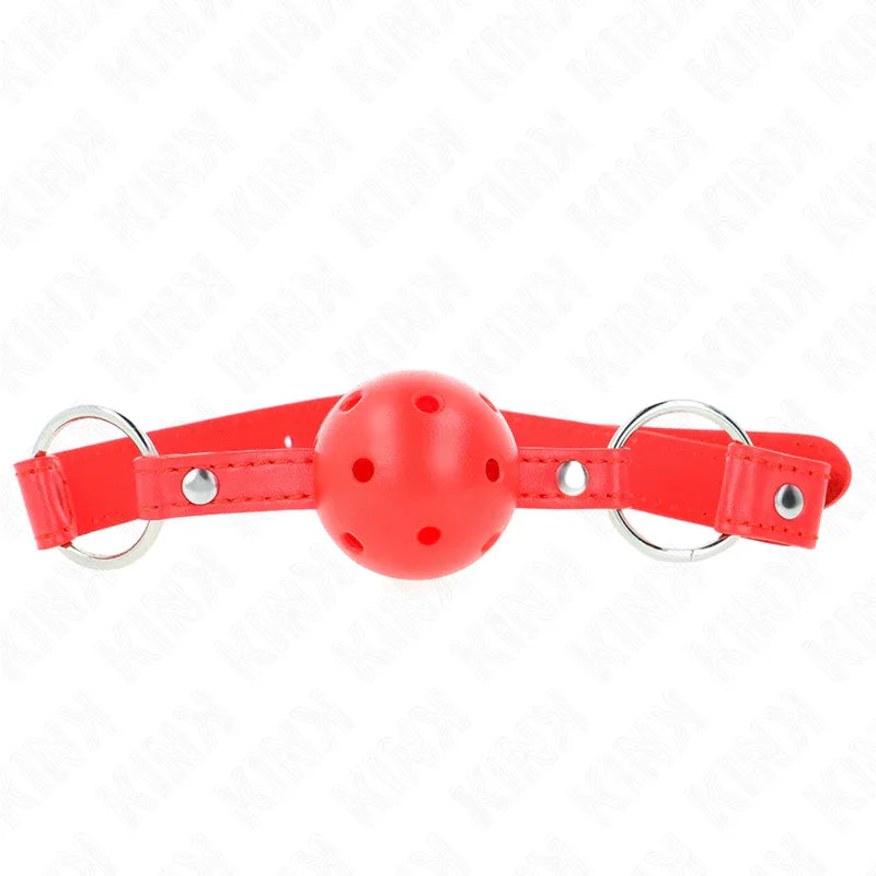 Kink – Bâton Respirant 4 cm avec Double Rivet Modèle 1 Rouge 62,5 X 2,5 cm Réglable 42 58 cm