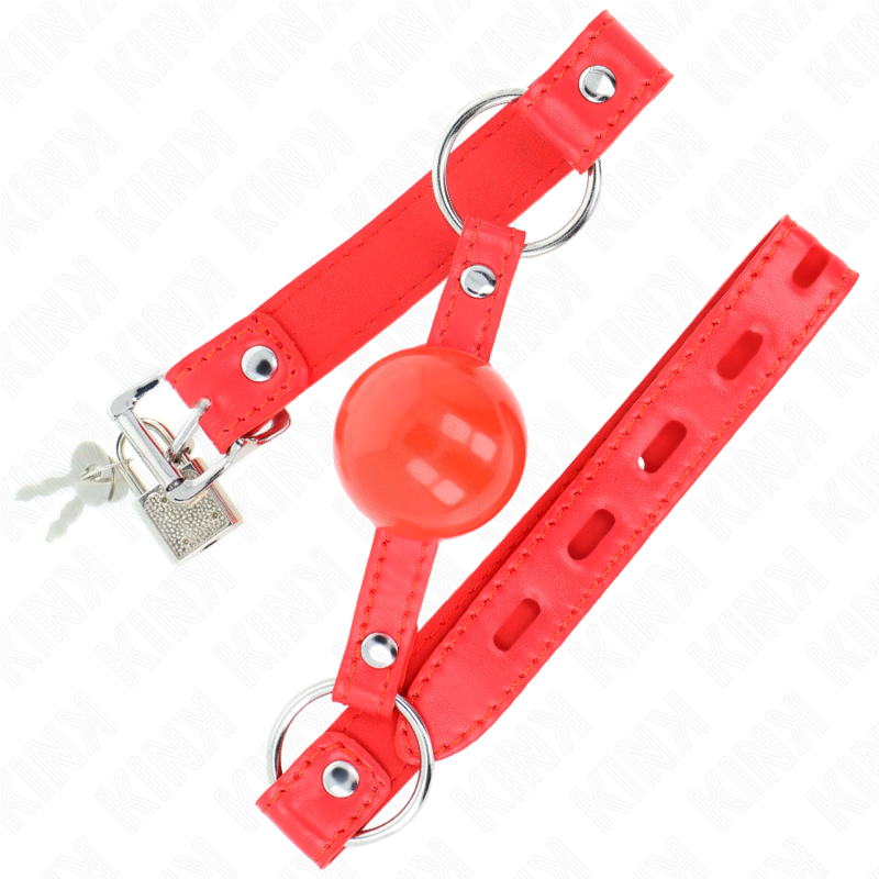 KINK - BÂILLON TPE BALLE 4 CM AVEC RED LOCK 60 x 2 CM