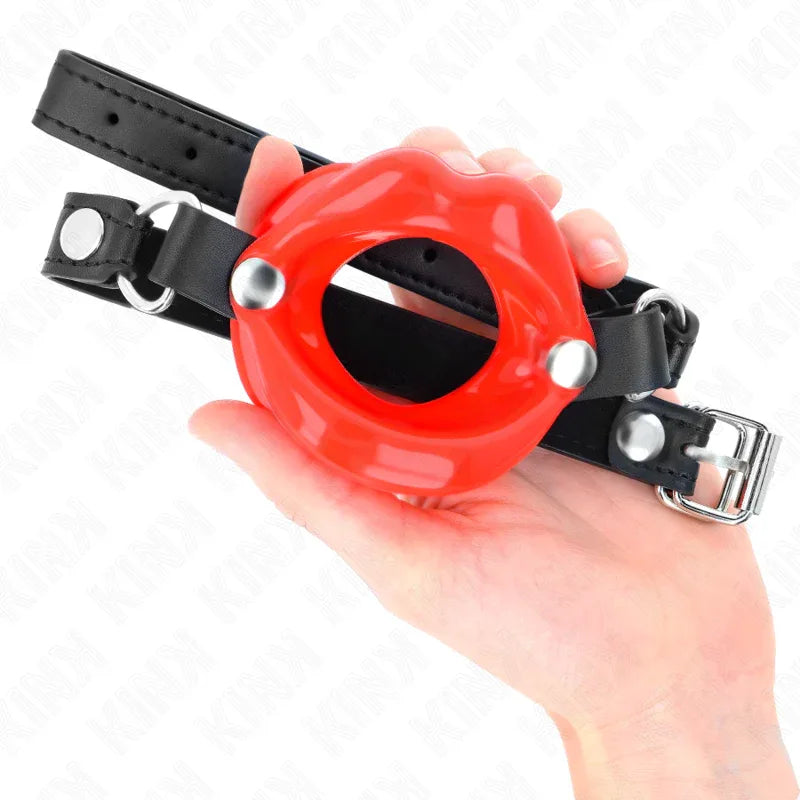 Kink – Bâton Lip 8 cm avec Sangle en Cuir Rouge 63 X 2 cm Ajustable 39 58 cm