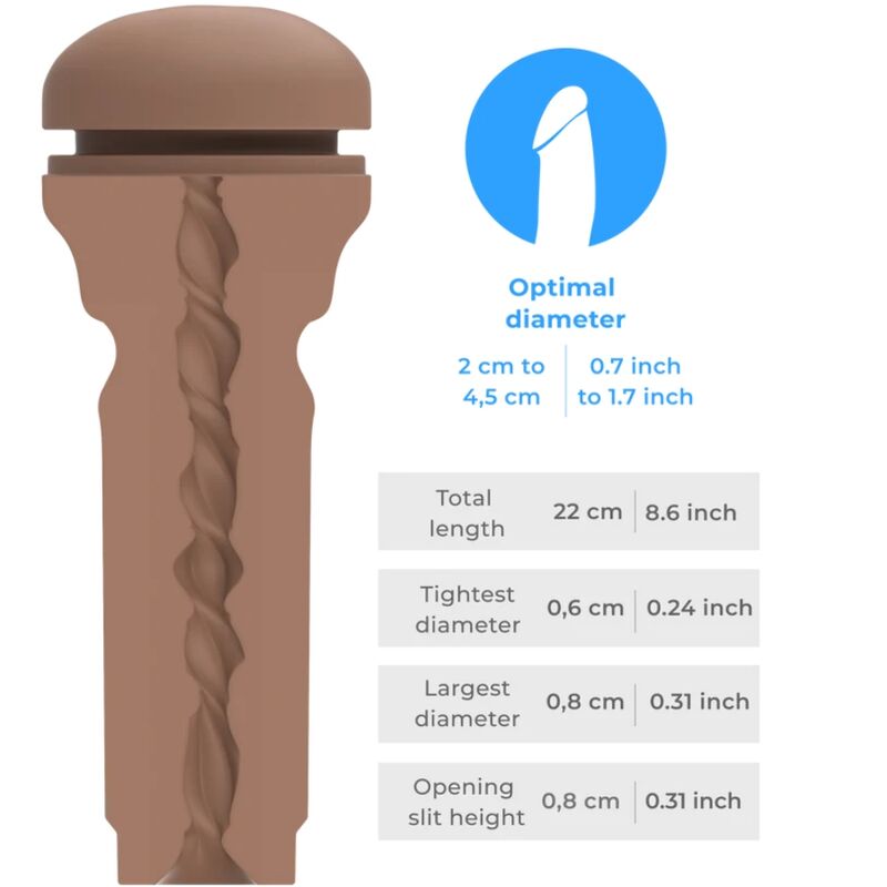 KIIROO - FEEL STROKER GLÚTEOS EXTRA APRETADOS MARRÓN MEDIO