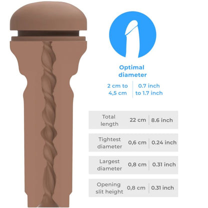 KIIROO - FEEL STROKER GLÚTEOS EXTRA APRETADOS MARRÓN MEDIO