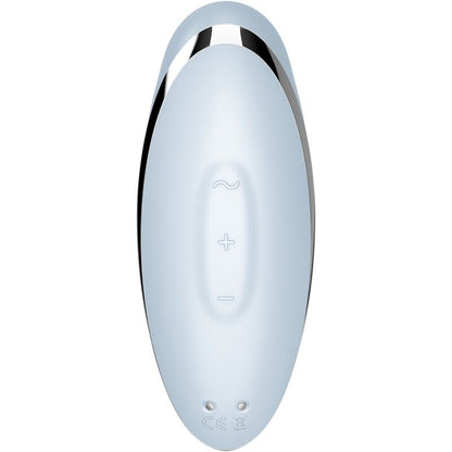 SATISFYER - TAP &amp; CLIMAX 2 VIBRATEUR &amp; STIMULATEUR BLUE