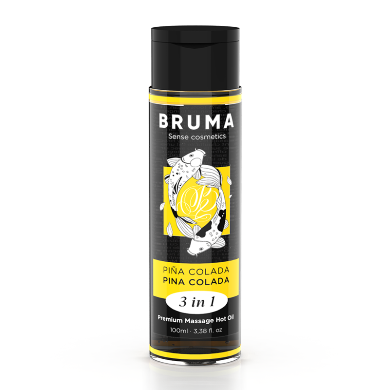 Huile de massage premium effet chaleur saveur pina colada 3 en 1 - 100 ml – Bruma