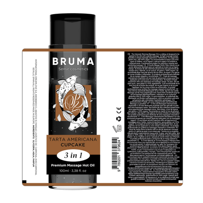 Huile de massage premium effet chaleur saveur cupcake 3 en 1 - 100 ml – Bruma