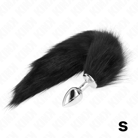 KINK - PLUG ANAL TAILLE S 7 X 3 CM AVEC QUEUE SYNTHÉTIQUE 40 CM BLACK