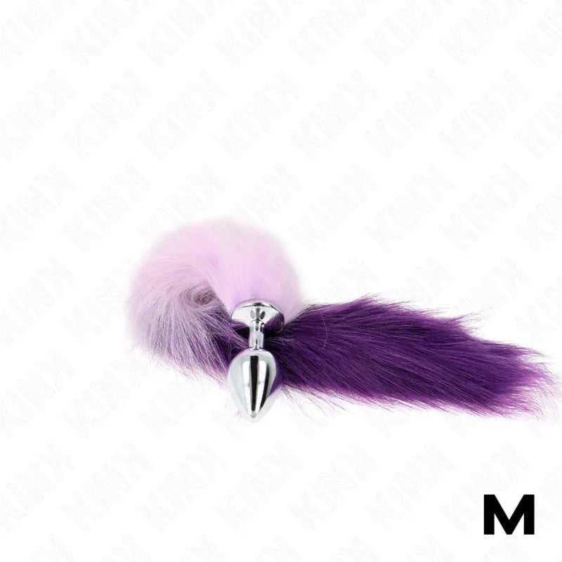 Kink – Plug Anal taille M 8 X 3,5 cm avec Queue Synthétique 40 cm Violet