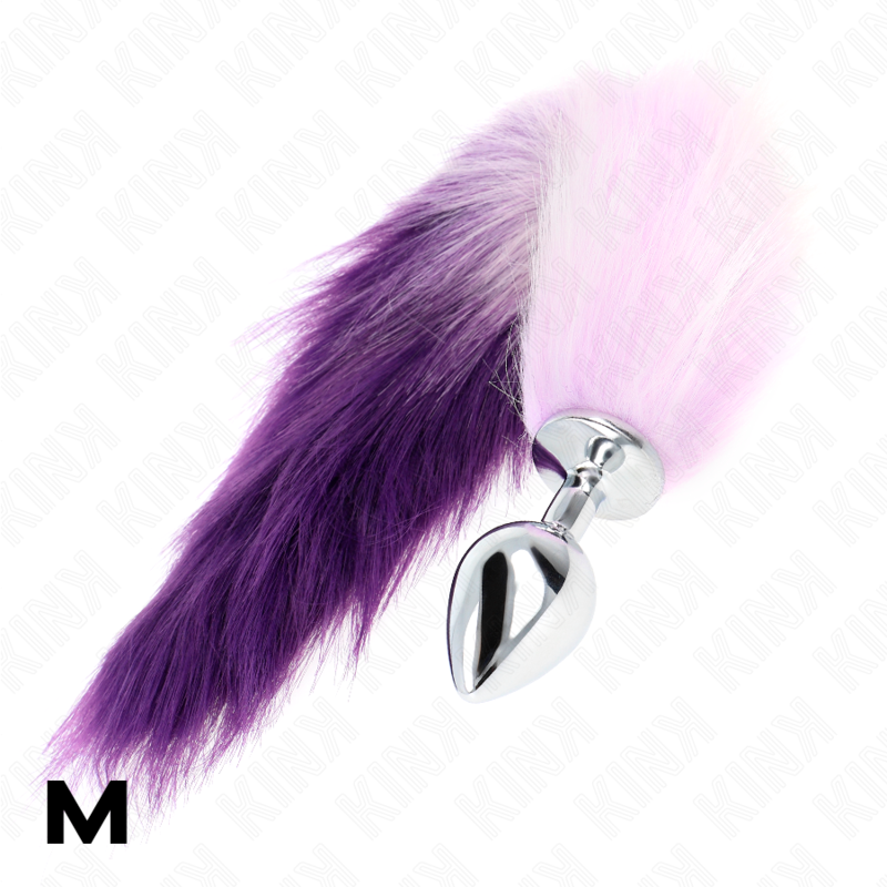 KINK - ANAL PLUG TAILLE M 8 X 3.5 CM AVEC QUEUE SYNTHÉTIQUE 40 CM VIOLET