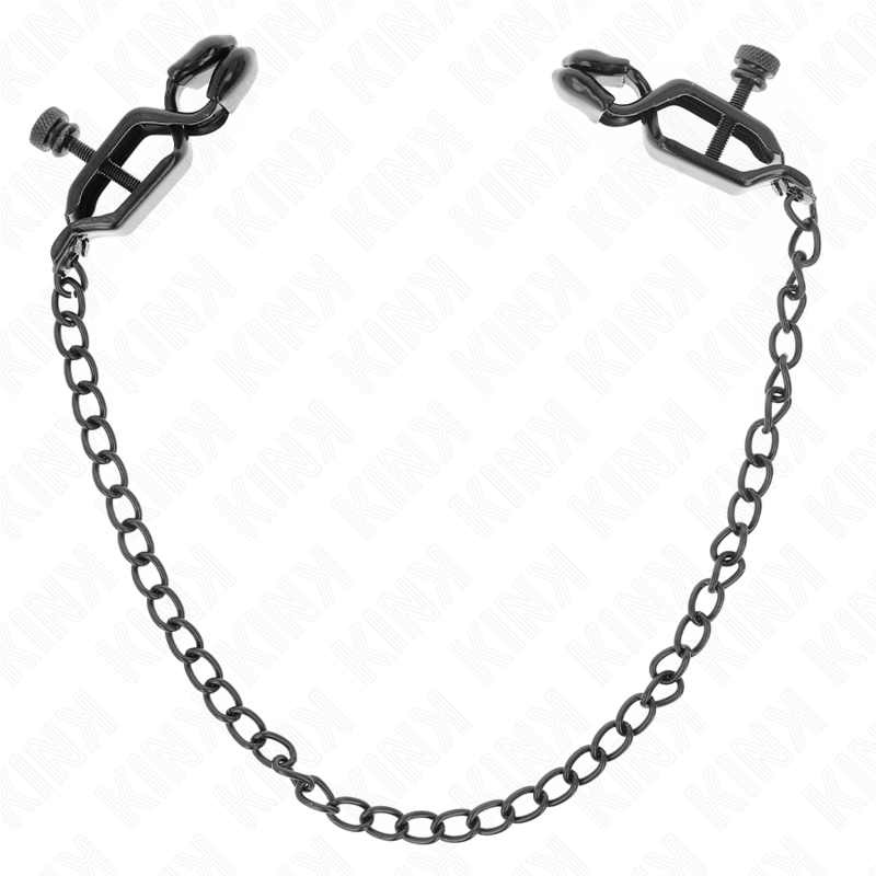 KINK - ABRAZADERAS METÁLICAS DE CADENA PLANA NEGRA 30 CM