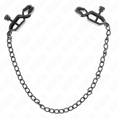 KINK - ABRAZADERAS METÁLICAS DE CADENA PLANA NEGRA 30 CM