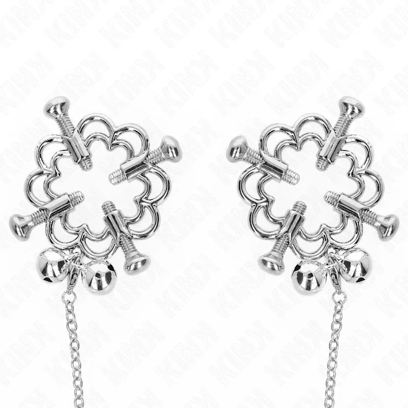 Kink – Pinces à Metelles Fleur en Métal avec Chaîne