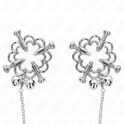 Kink – Pinces à Metelles Fleur en Métal avec Chaîne