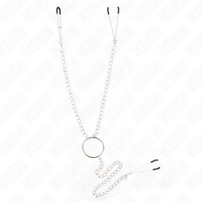 KINK - ABRAZADERAS TRIPLES PARA TAMELON Y CLITO CON CADENA MODELO 1