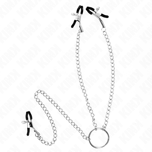 KINK - ABRAZADERAS TRIPLES DE TÉ Y CLITO CON CADENA MODELO 0