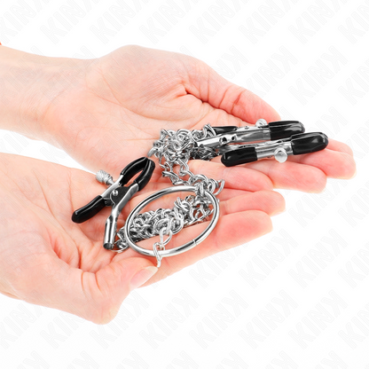 KINK - ABRAZADERAS TRIPLES DE TÉ Y CLITO CON CADENA MODELO 0
