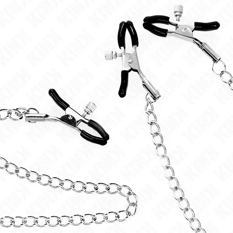 Kink – Pinces Triple à Tamelon et Clito avec Chaîne Modèle 0