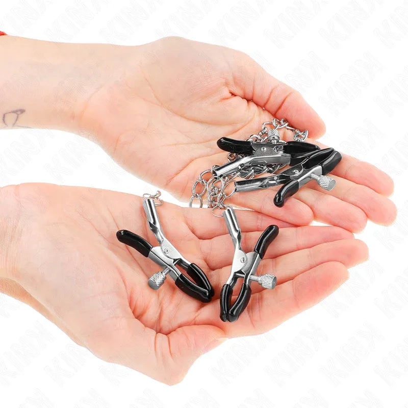Kink – 4 Pinces à Matelons et Clito Réglables Argent