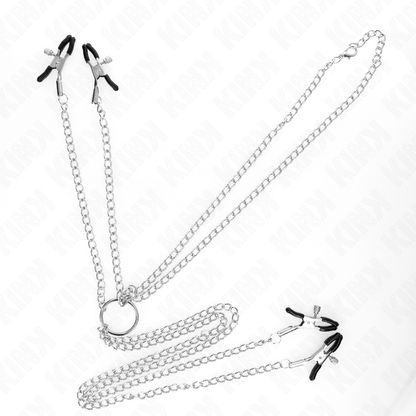 KINK - 4 PINZAS AJUSTABLES PARA COLCHÓN Y CLITOS PLATEADAS