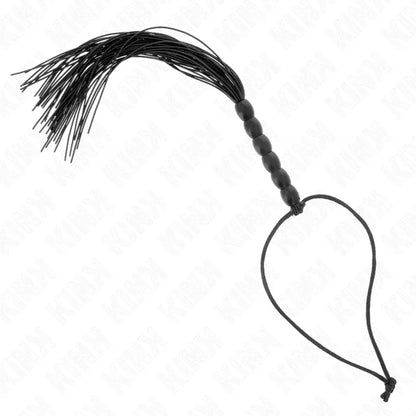 Kink – Mini Fouet en Silicone avec 6 Billes Noires 26 cm