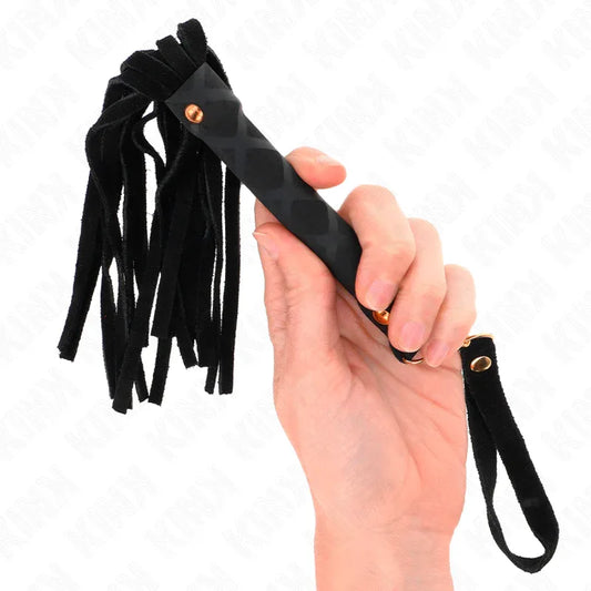 Kink – Mini Fouet Daim Noir 30 cm