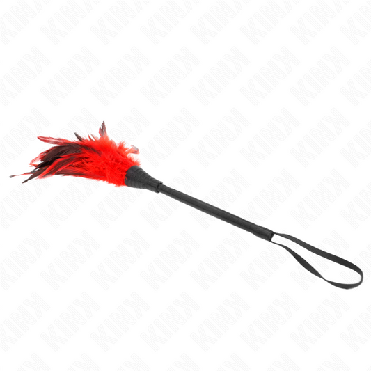 KINK - PLUMAS DE POLLO CON COSQUILLEO DE CUERNO ROJO 36 CM