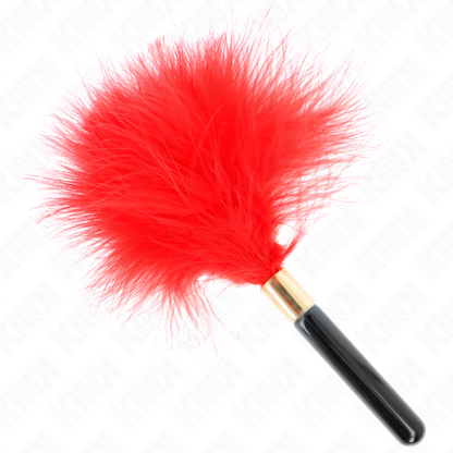 KINK - PLUMAS DE METAL CHACOULE ROJO DORADO 18 CM